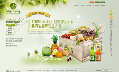 韩国网站模板绿色图片