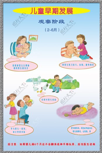 婴幼儿养育知识展板图片