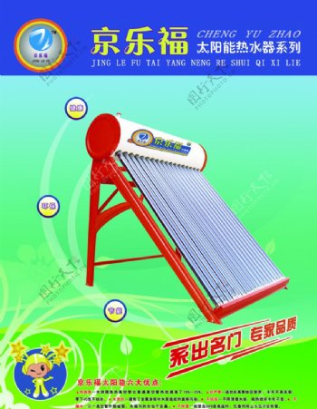 京乐福太阳能展板背景模板图片