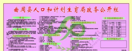 曲周县人口和计划生育局政务公开栏图片