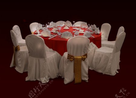 宴会餐桌图片