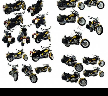 PSD分层素材摩托车图片