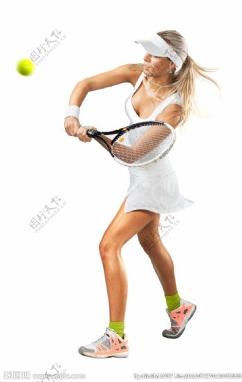 打网球的美女
