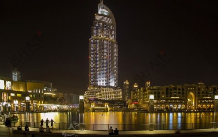 迪拜灯光夜景