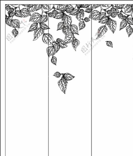 树叶装饰背景图案