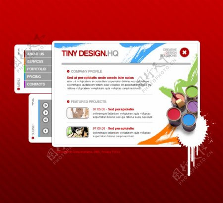 国外设计创意类网页网页模板