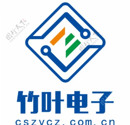 竹叶电子logo