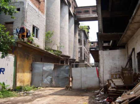 废弃工厂摄影作品圆柱建筑物