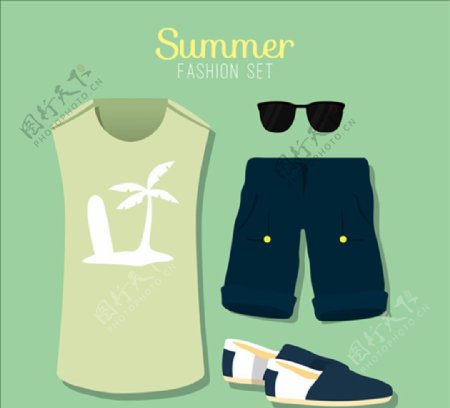 夏季男性沙滩服