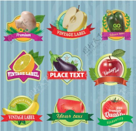蔬菜水果标签贴纸
