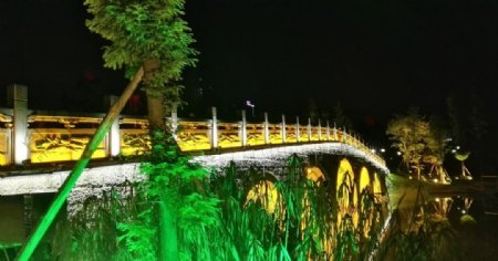 湘潭九华湖公园夜景