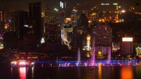 柳州夜景音乐喷泉