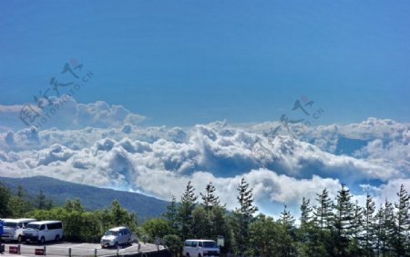 富士山上的云海