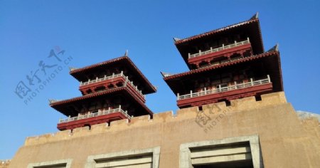 汉代城楼仿古建筑城门
