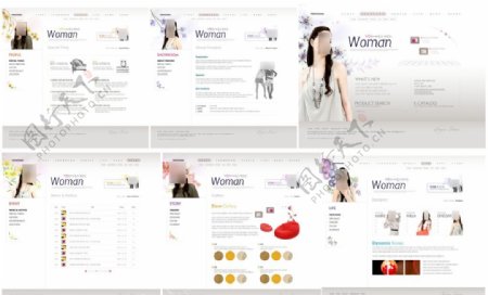 灰色女式服装网站模板