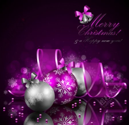 紫色诱惑圣诞装饰球