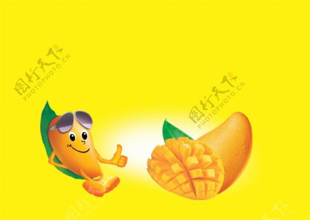 芒果实物卡通