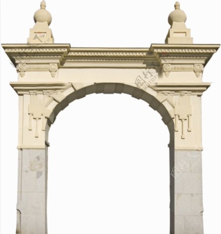 欧式复古教堂欧式复古建筑拱门罗马柱素材