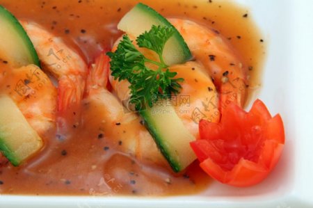 中国食品美食烤王老虎虾