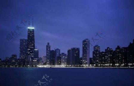 大城市夜景图模型