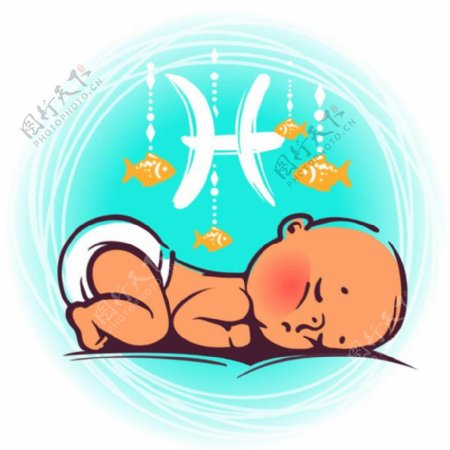 双鱼座宝宝漫画图片