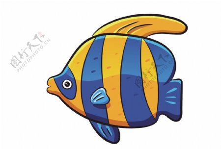 卡通海里鱼类动物EPS