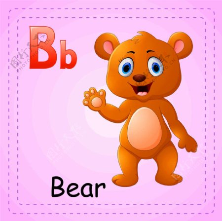 小熊英文单词图片