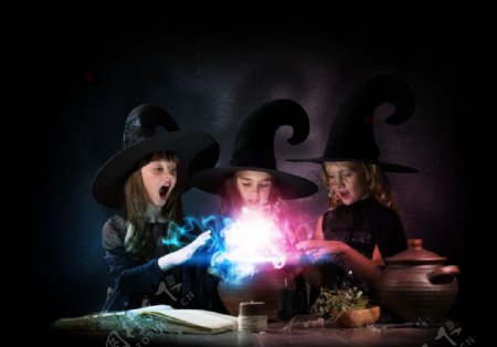 创意魔法与孩子高清图片