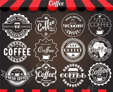 咖啡餐厅标签图片