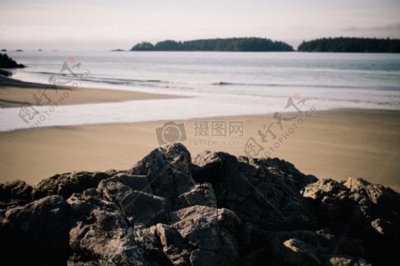 海自然阳光沙滩沙滩海洋夏天岩石森林树木湖泊石头岛屿