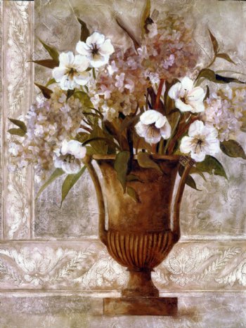 油画花瓶花卉图片