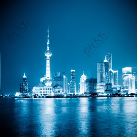 美丽上海夜景图图片图片