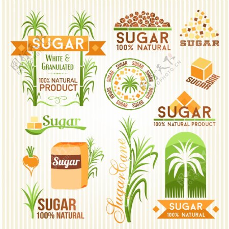 清新糖标签图片