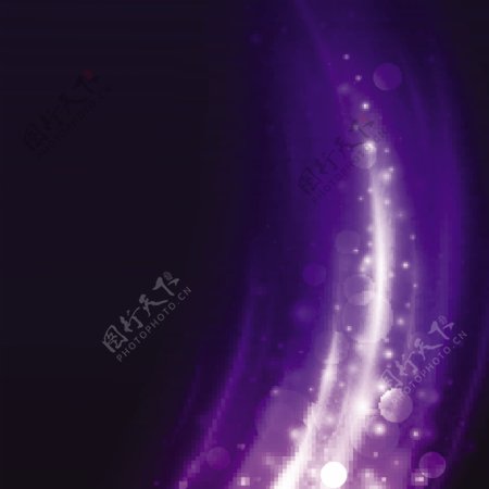 紫色幻彩光斑线条光效