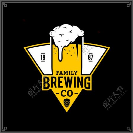 三角形啤酒标志图片