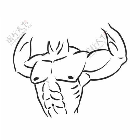 男性肌肉图标图片