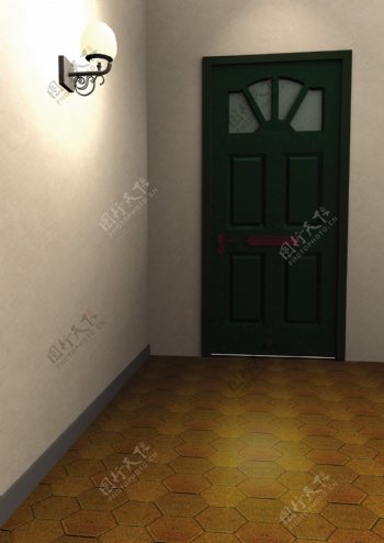 室内门与地板图片