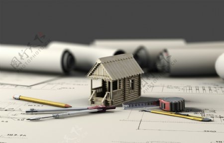 CAD图纸与房屋模型