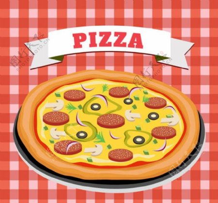 美味披萨设计矢量素材下载