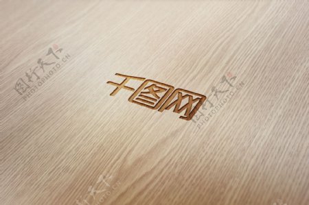 木纹地板logo样机