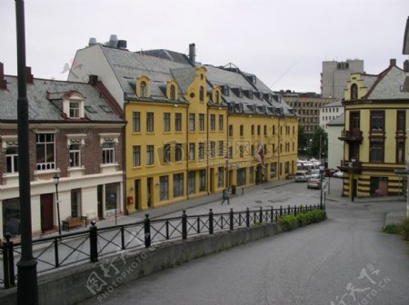 挪威安静干净的小城