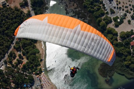 空中滑翔伞运动图片