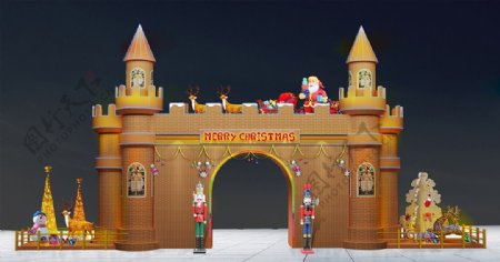 圣诞造型门