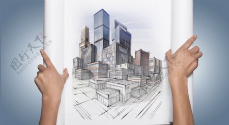 建筑设计图纸城市建筑