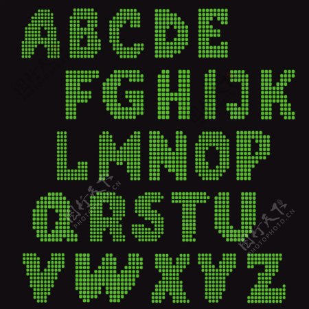 绿色梦幻字母设计