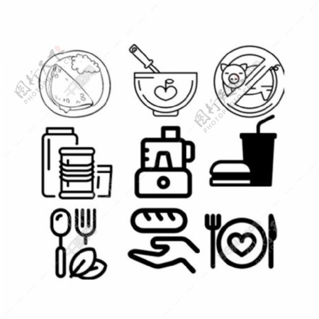 食品厨具图标icon免费下载