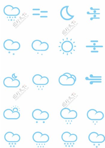 简约天气图标icon