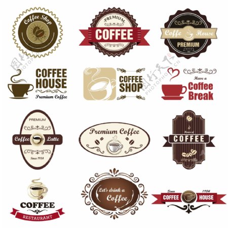 咖啡标签图标