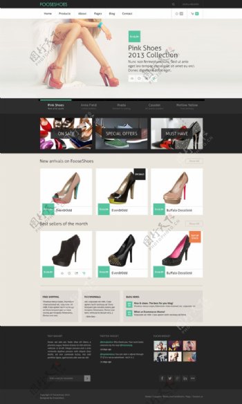 品牌鞋网UI手机端页面