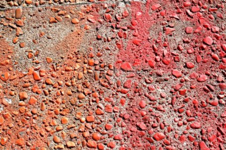 红色砂石的墙壁